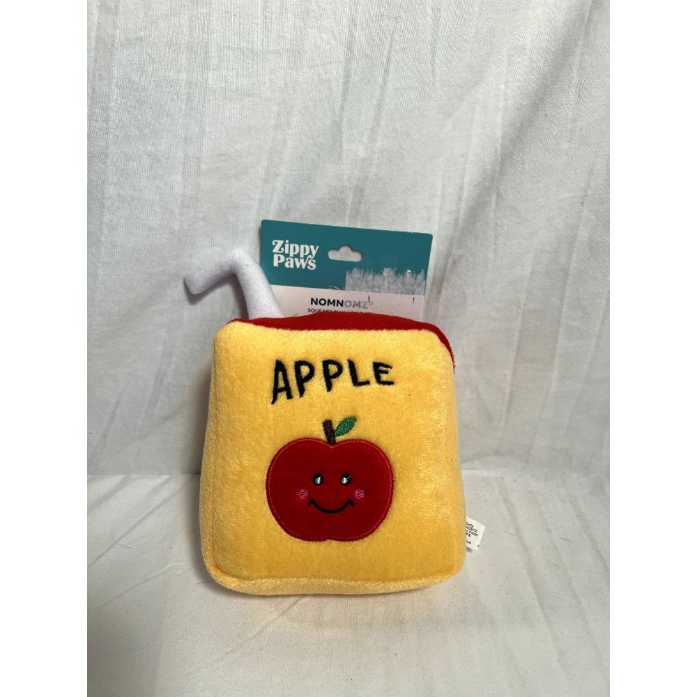 Zippy Paws Apple Juice Box Plush Dog Toy NWT - Picture 1 of 4